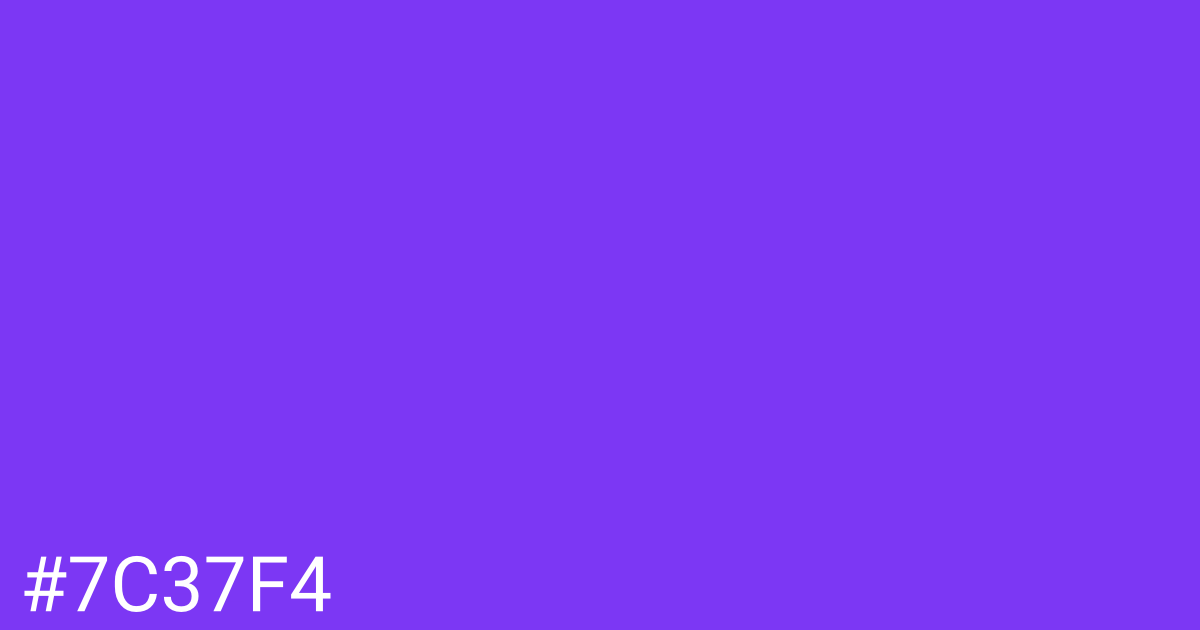 Hex color #7c37f4 graphic