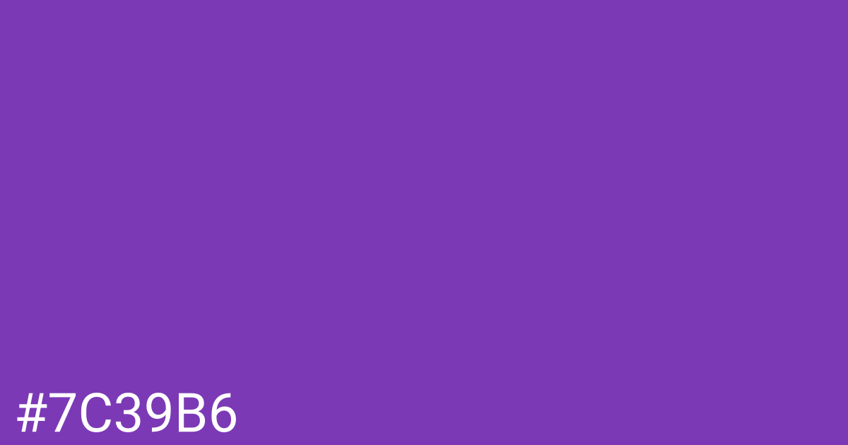 Hex color #7c39b6 graphic