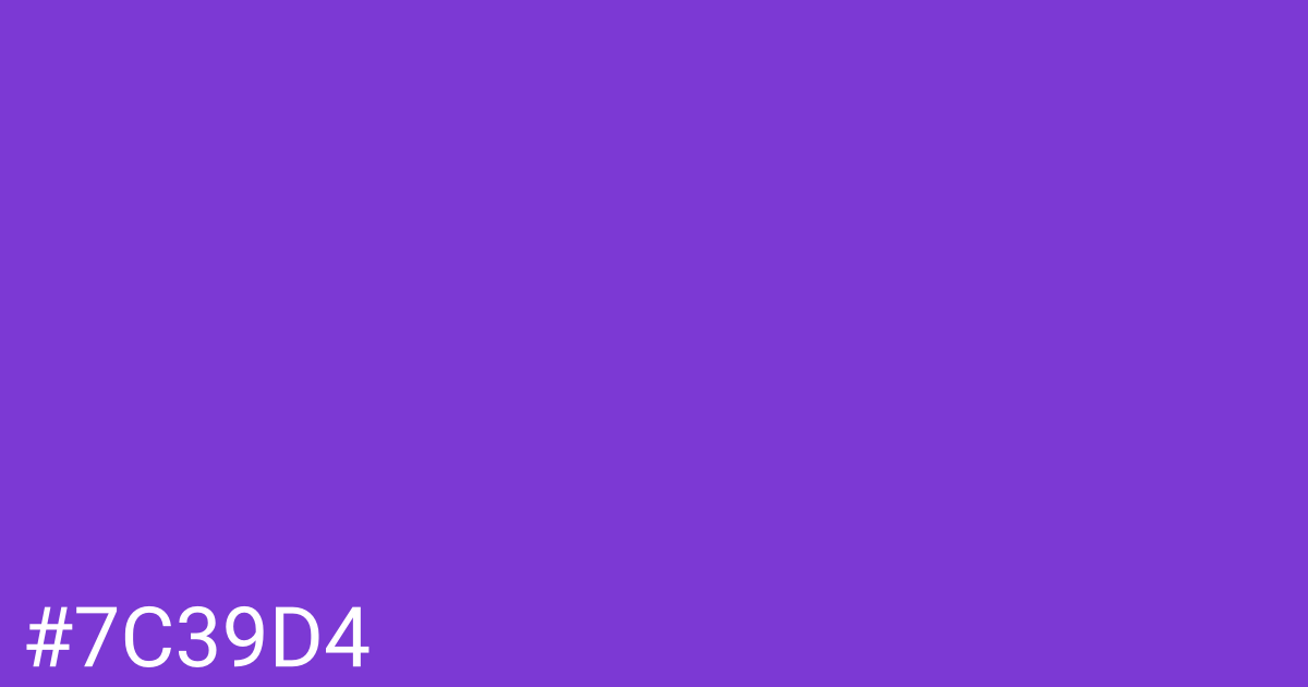 Hex color #7c39d4 graphic