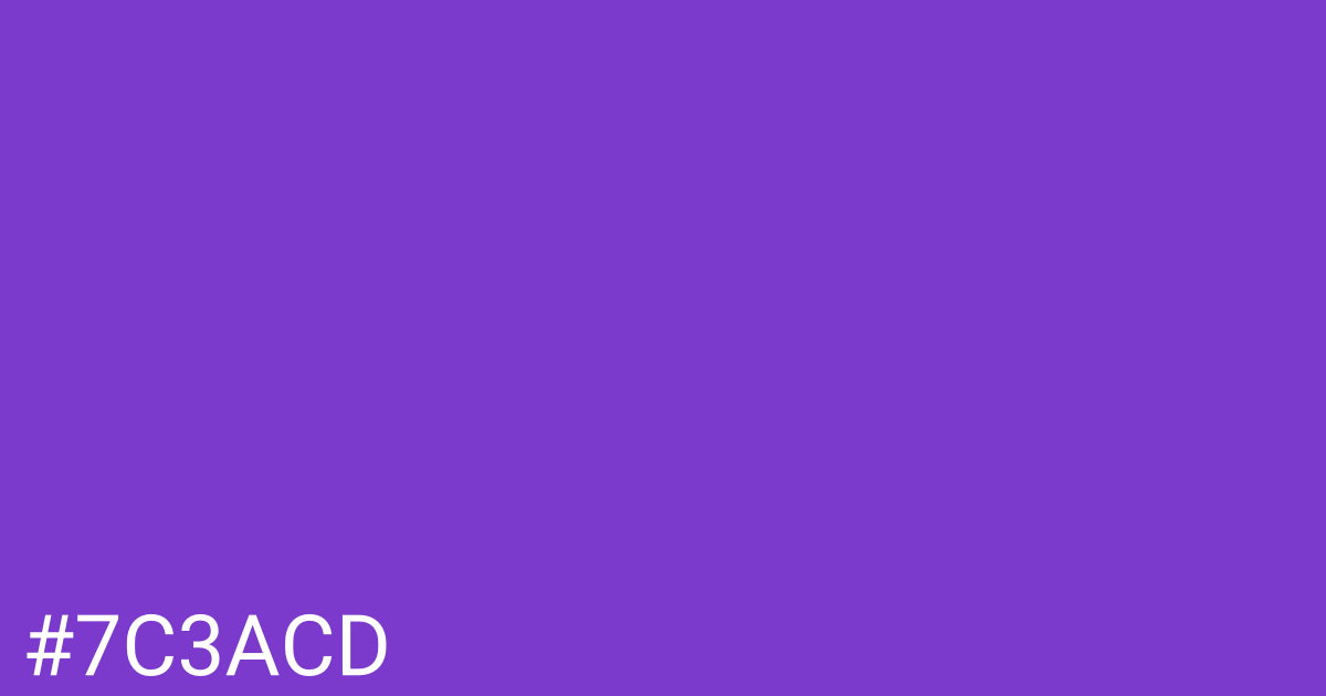 Hex color #7c3acd graphic
