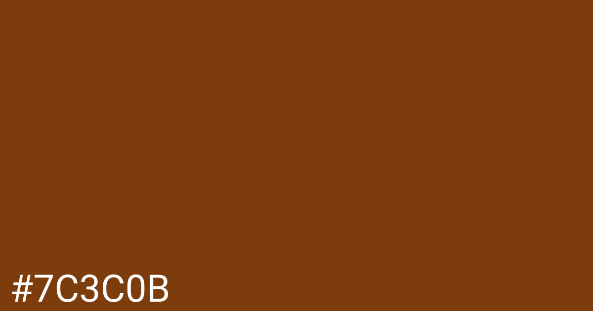 Hex color #7c3c0b graphic