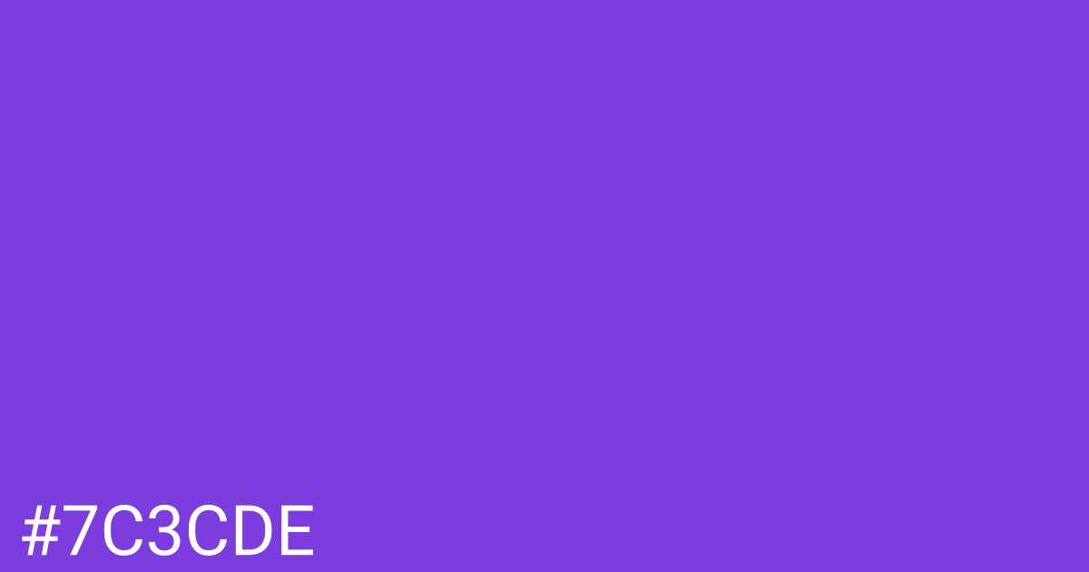 Hex color #7c3cde graphic