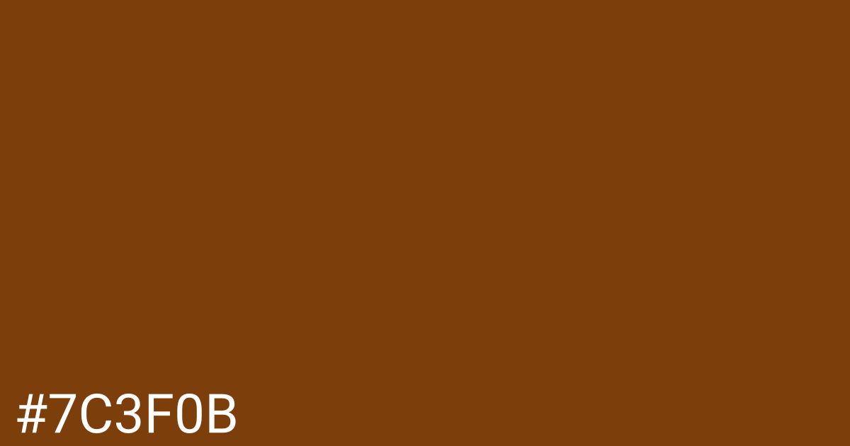 Hex color #7c3f0b graphic
