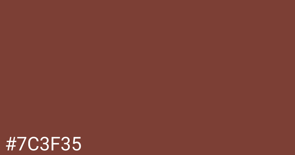 Hex color #7c3f35 graphic