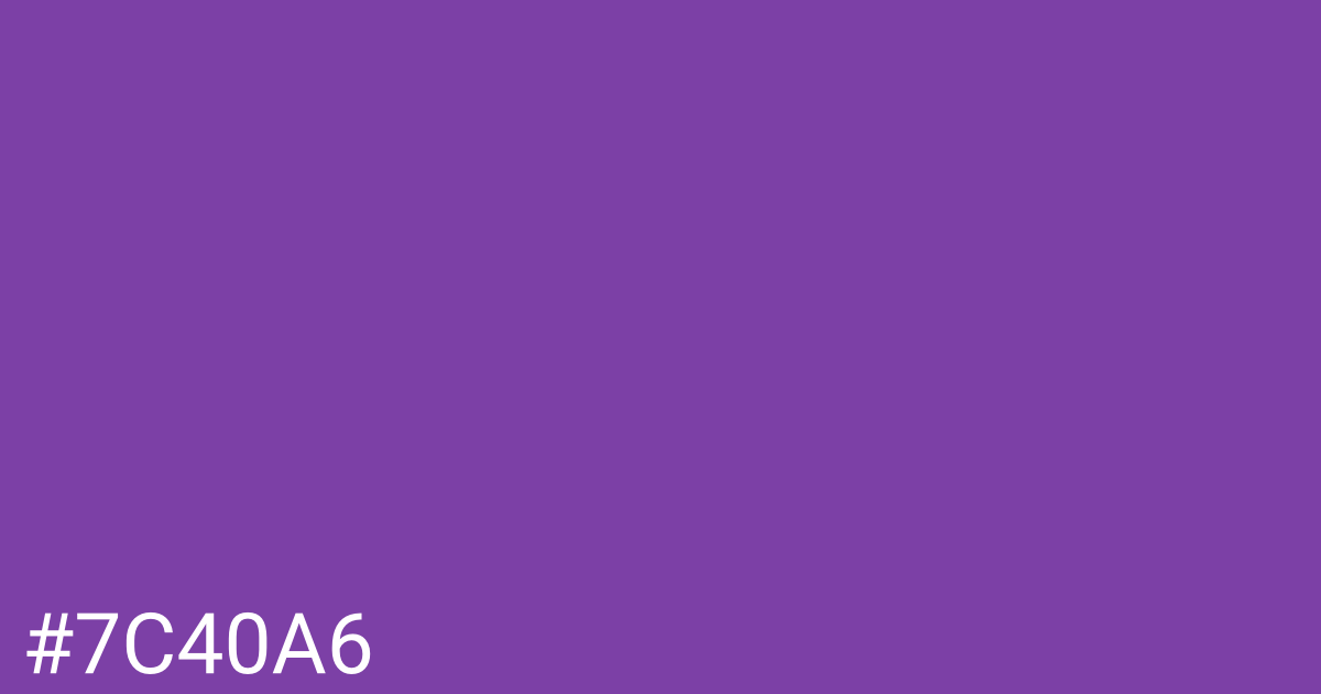 Hex color #7c40a6 graphic