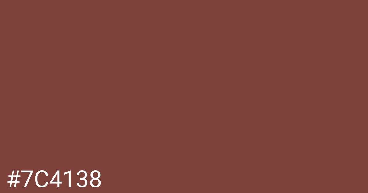 Hex color #7c4138 graphic