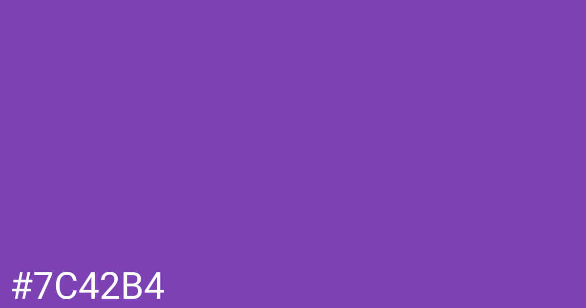 Hex color #7c42b4 graphic