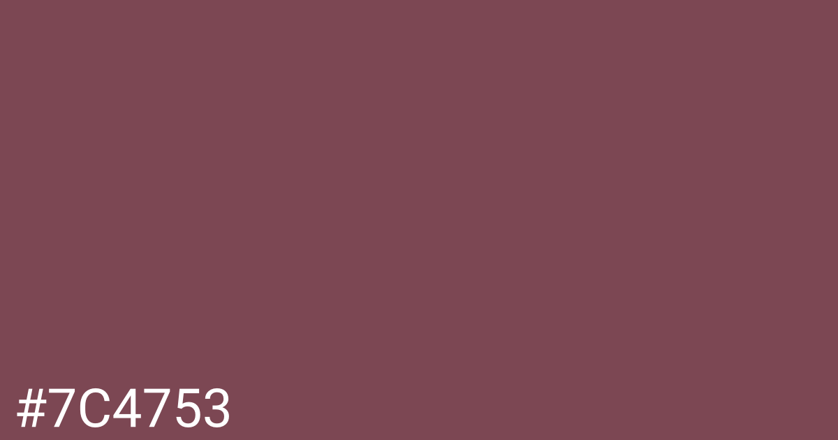 Hex color #7c4753 graphic