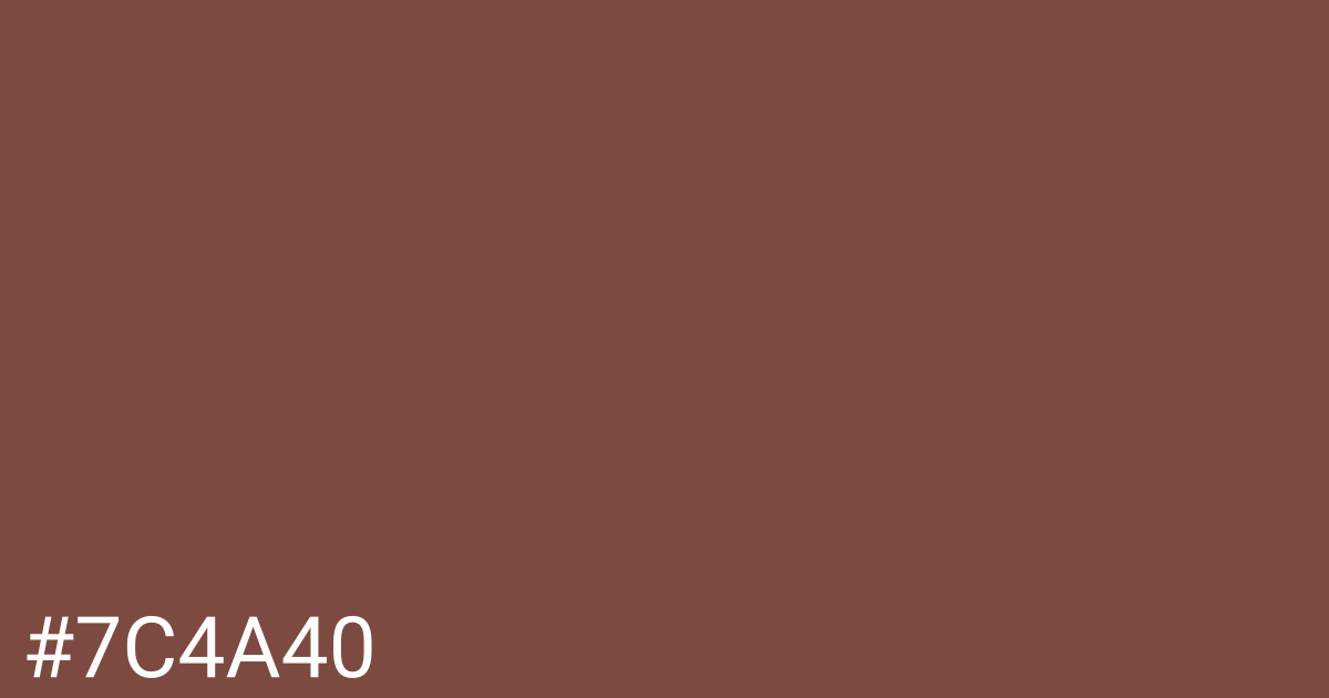 Hex color #7c4a40 graphic