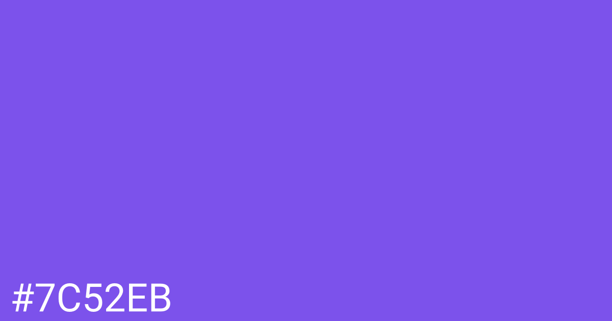 Hex color #7c52eb graphic