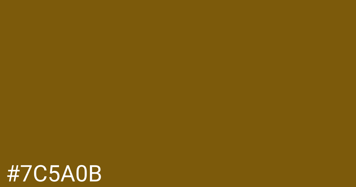 Hex color #7c5a0b graphic