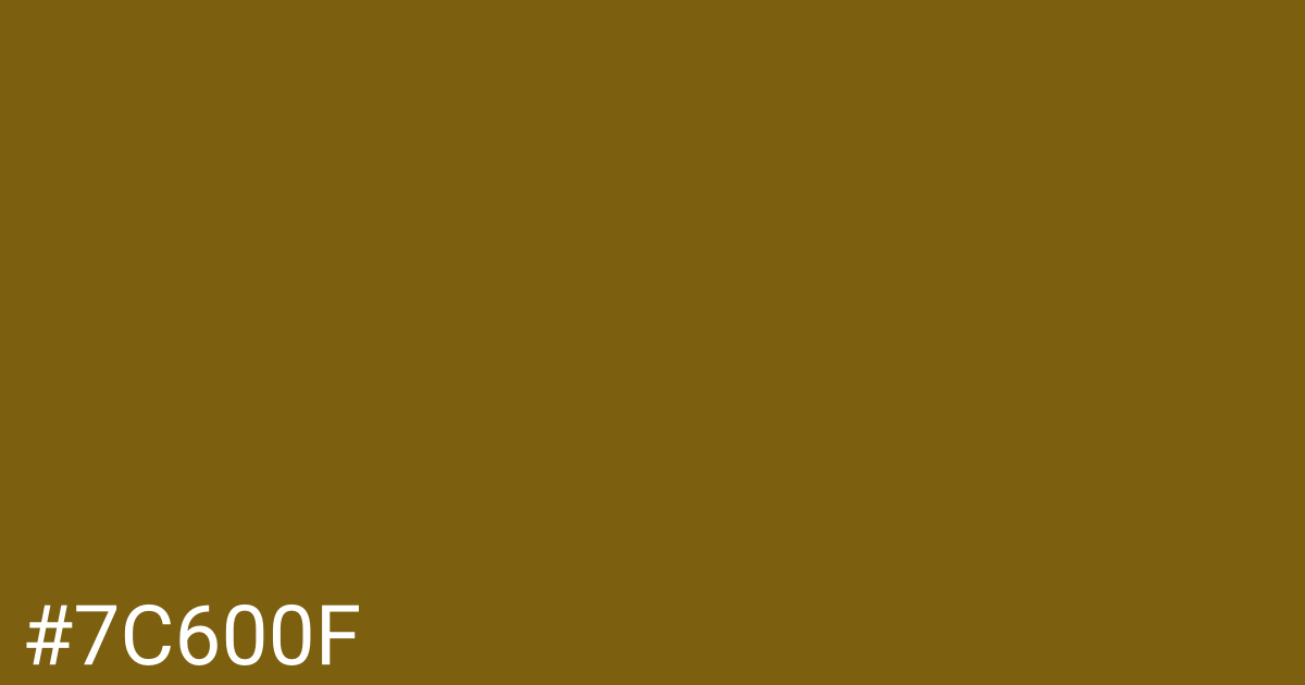 Hex color #7c600f graphic
