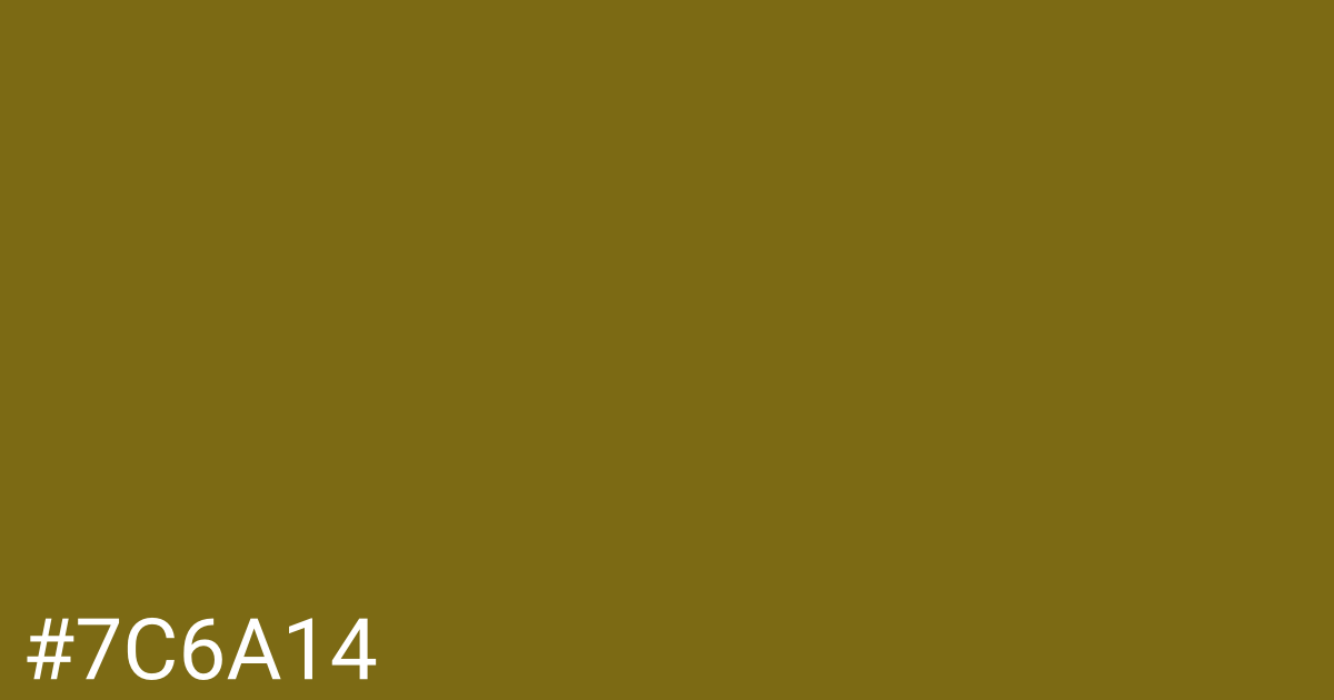 Hex color #7c6a14 graphic
