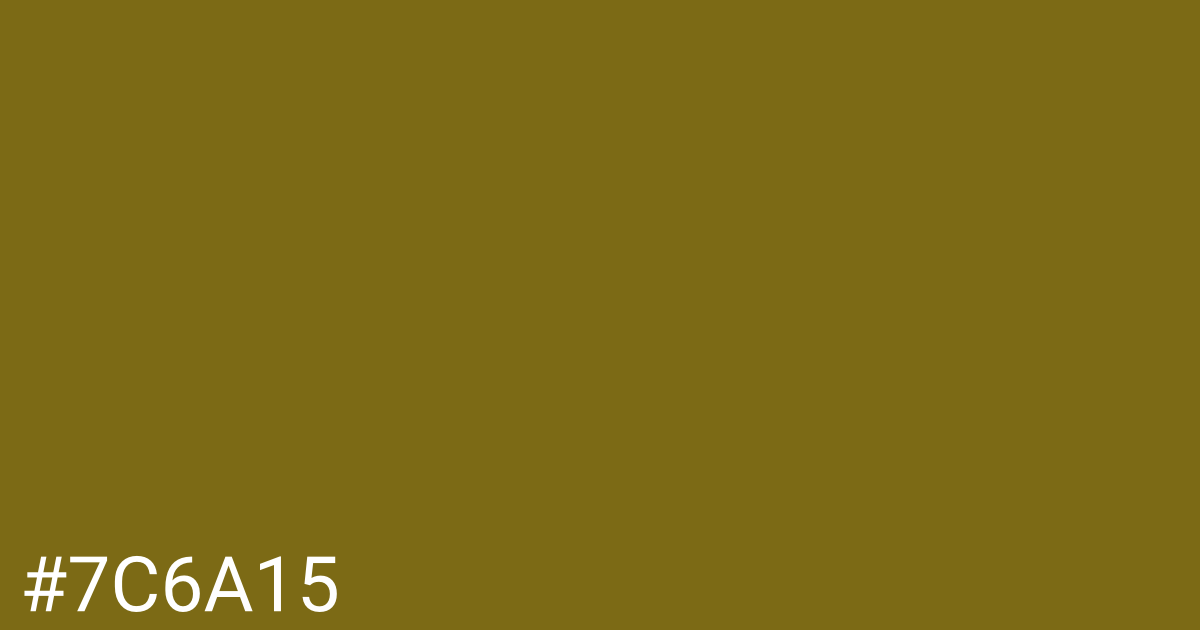 Hex color #7c6a15 graphic