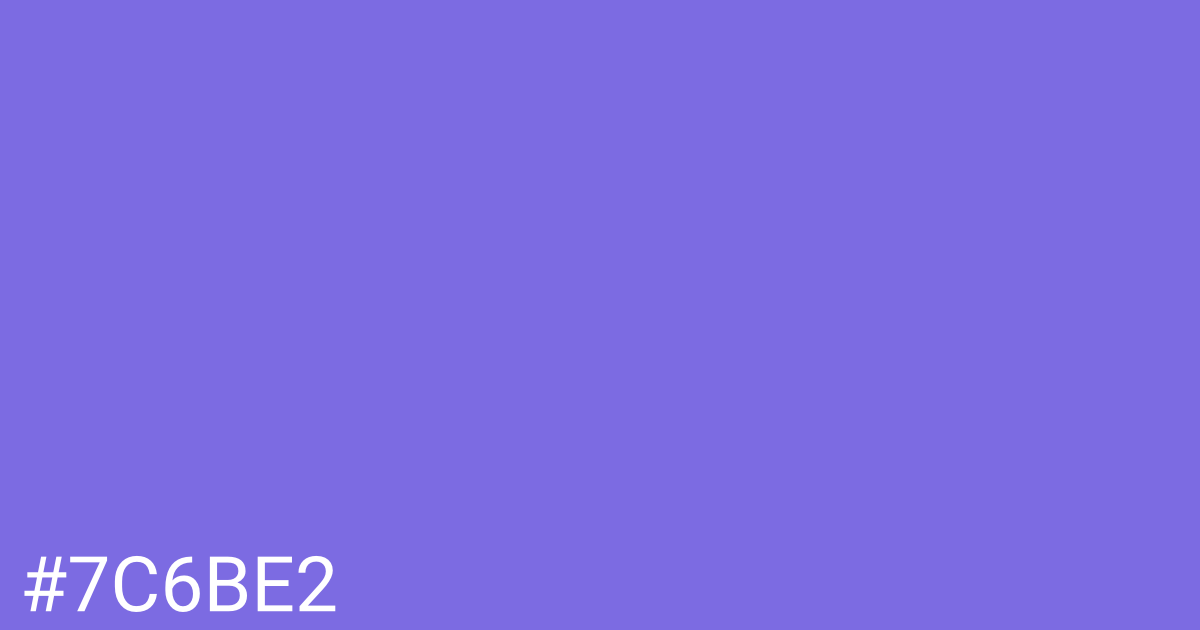 Hex color #7c6be2 graphic