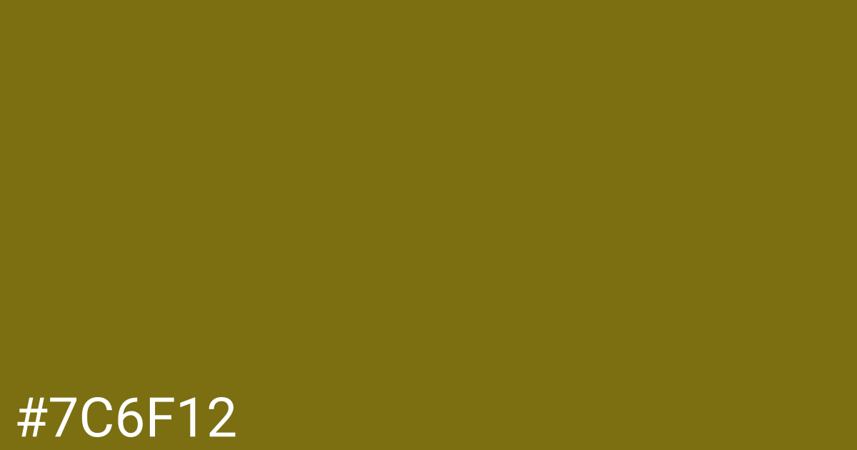Hex color #7c6f12 graphic