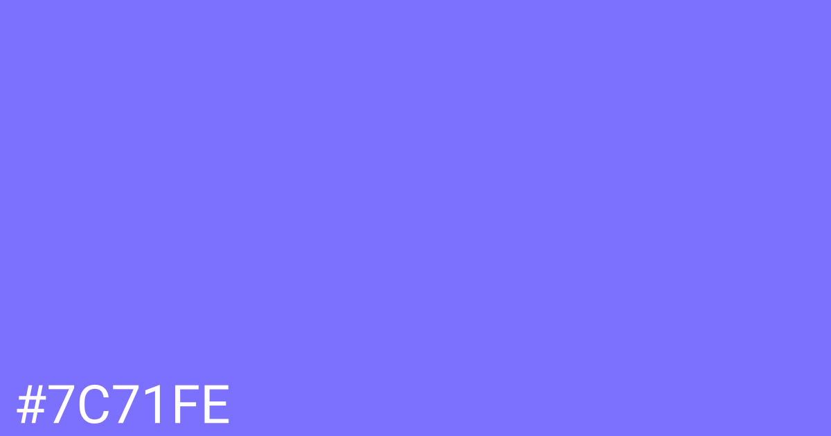 Hex color #7c71fe graphic