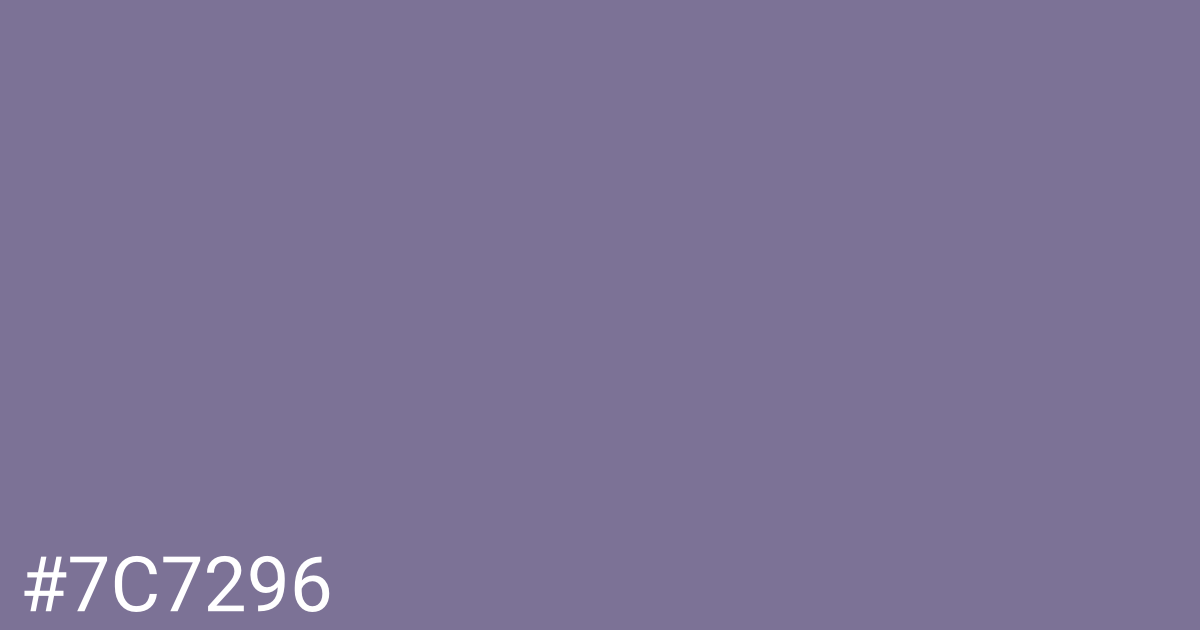 Hex color #7c7296 graphic