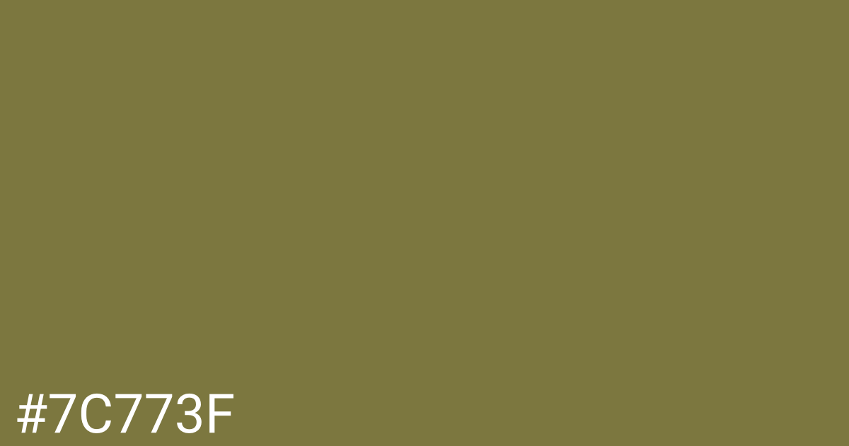 Hex color #7c773f graphic