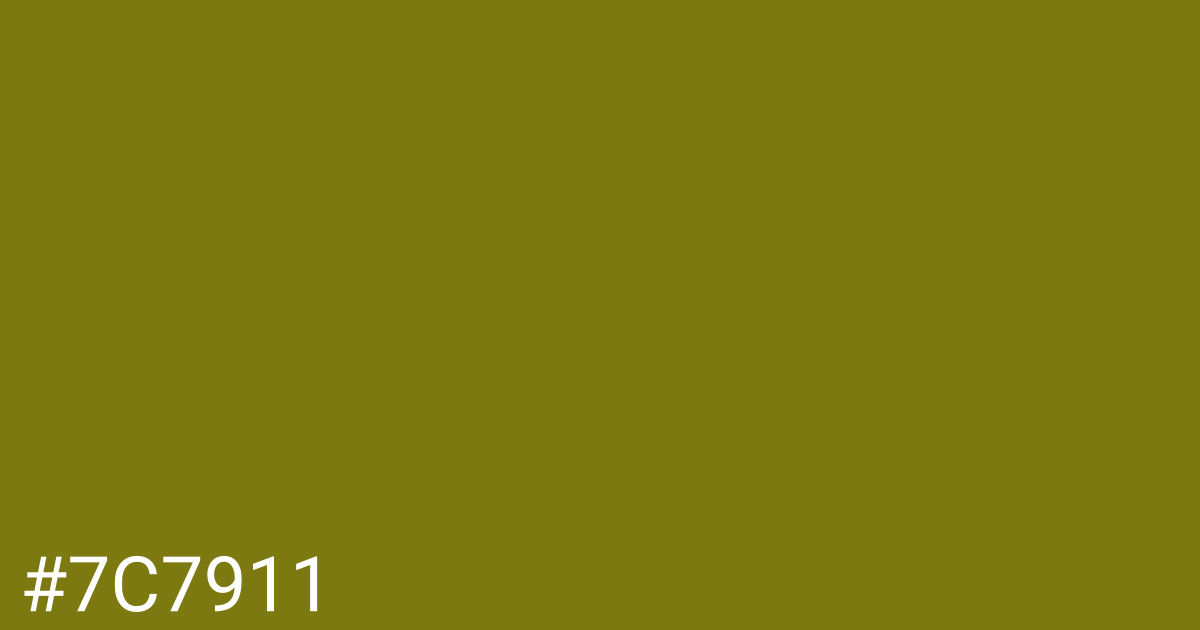 Hex color #7c7911 graphic