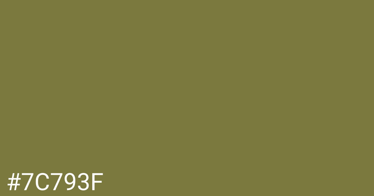 Hex color #7c793f graphic