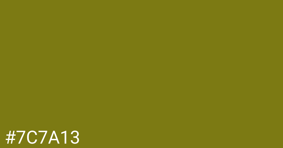 Hex color #7c7a13 graphic