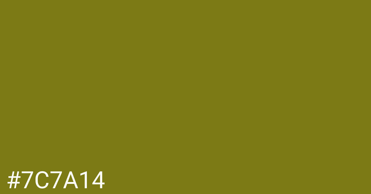 Hex color #7c7a14 graphic