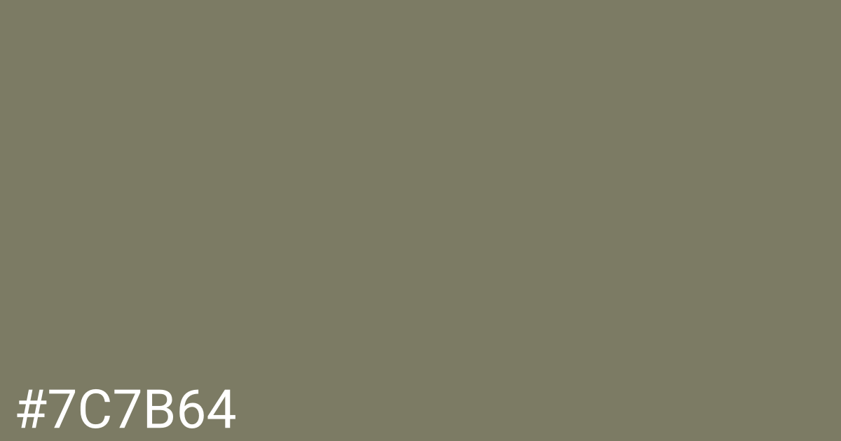 Hex color #7c7b64 graphic