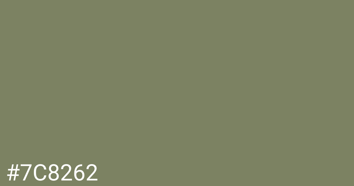 Hex color #7c8262 graphic