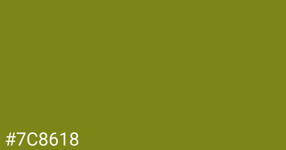 Hex color #7c8618 graphic