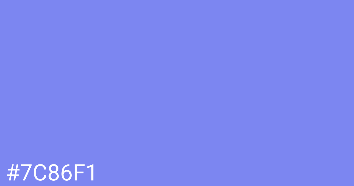 Hex color #7c86f1 graphic