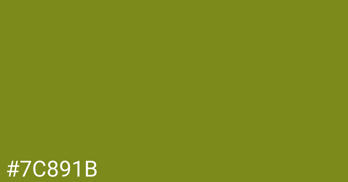 Hex color #7c891b graphic