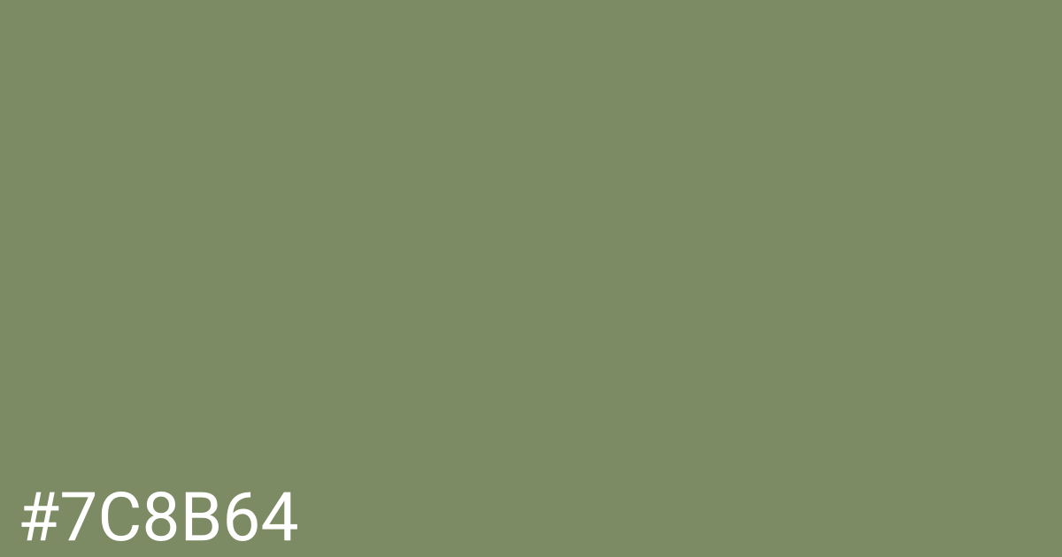 Hex color #7c8b64 graphic