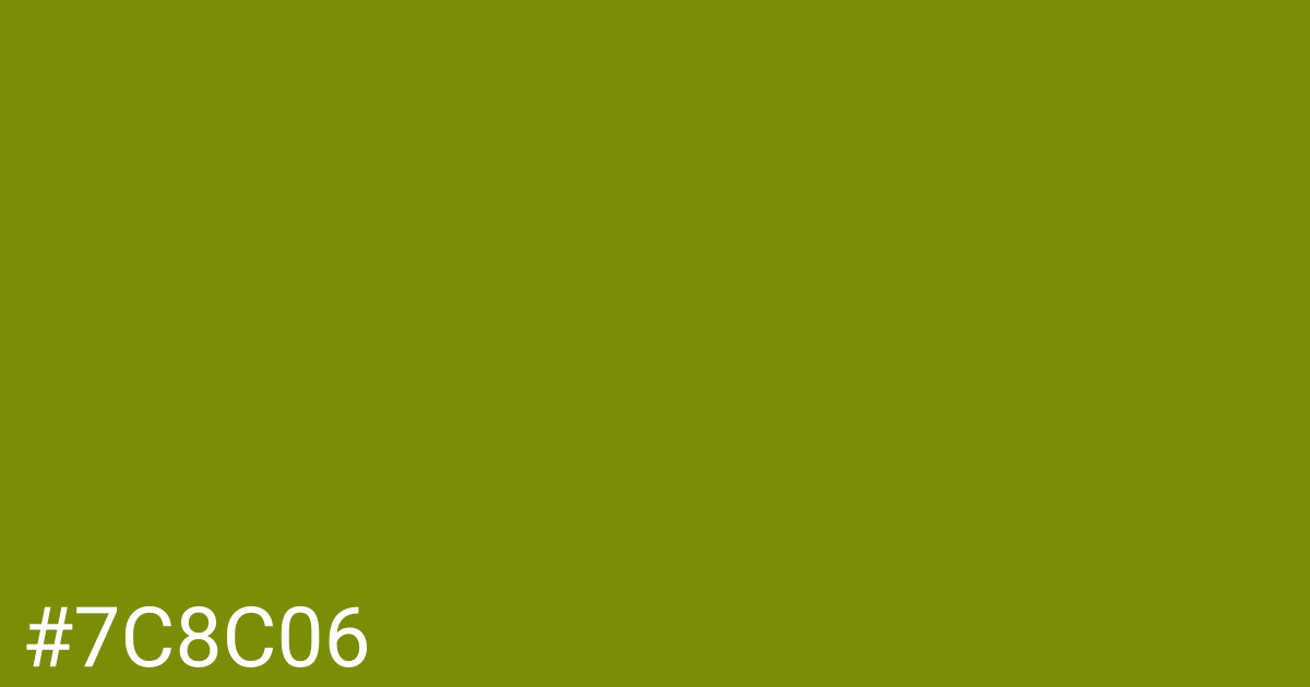 Hex color #7c8c06 graphic