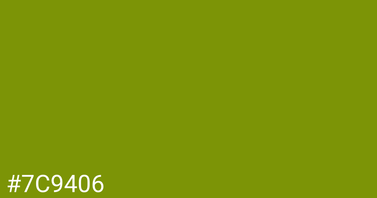 Hex color #7c9406 graphic