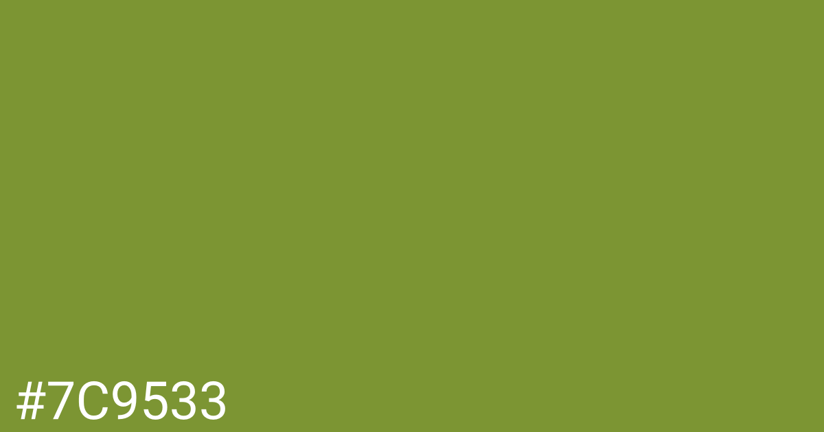 Hex color #7c9533 graphic