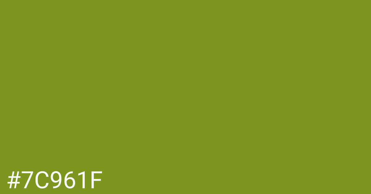 Hex color #7c961f graphic