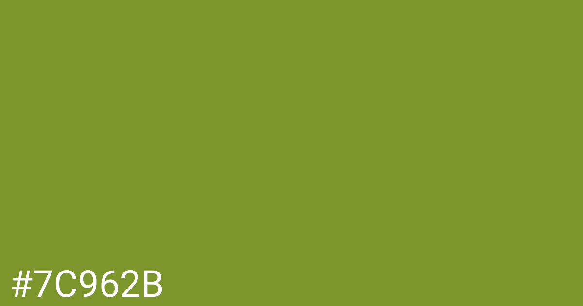 Hex color #7c962b graphic