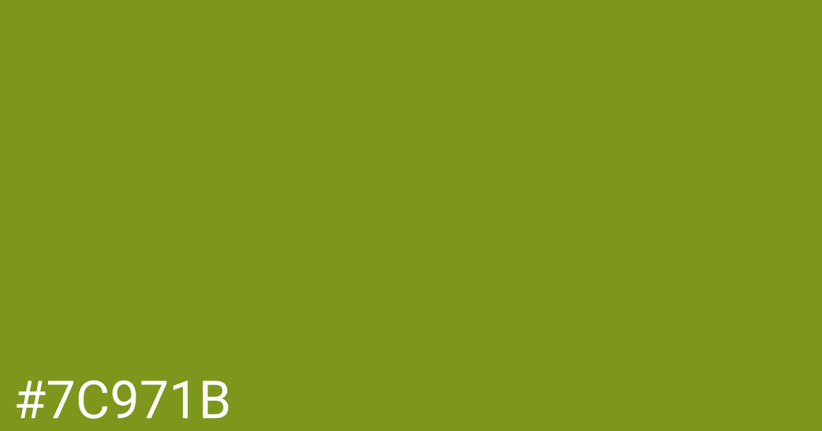 Hex color #7c971b graphic