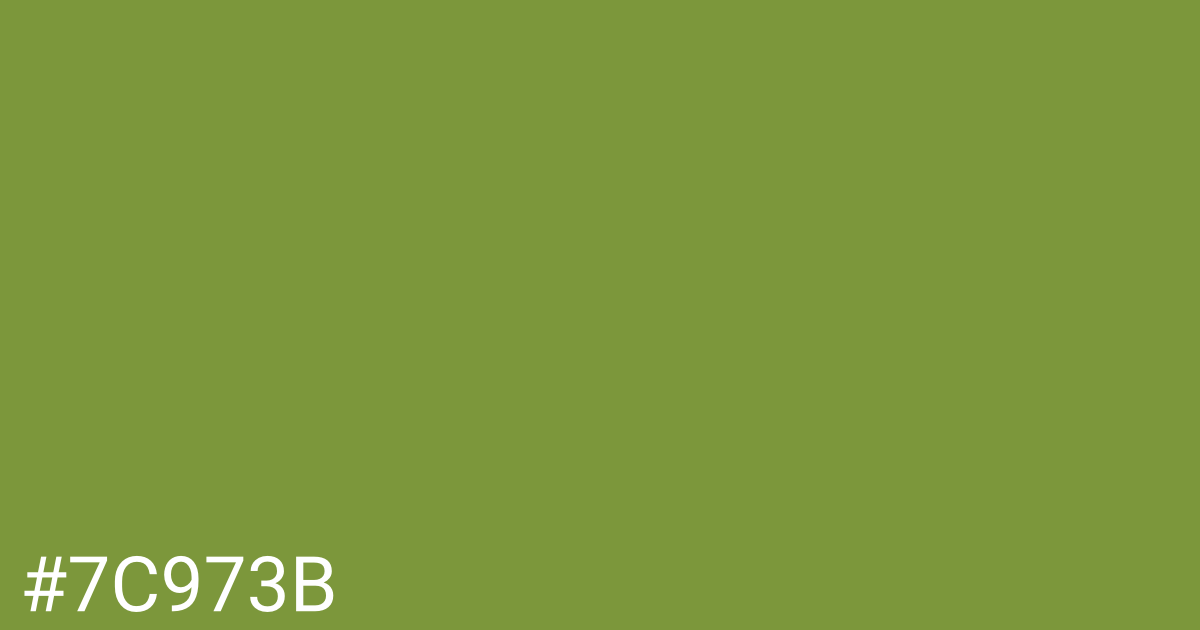 Hex color #7c973b graphic