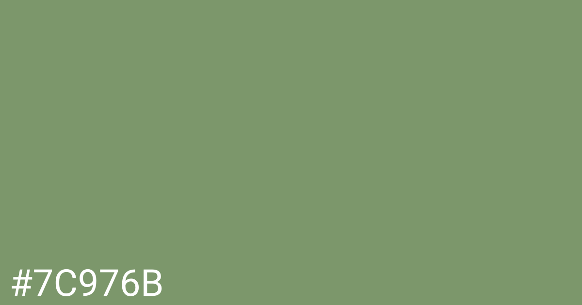 Hex color #7c976b graphic