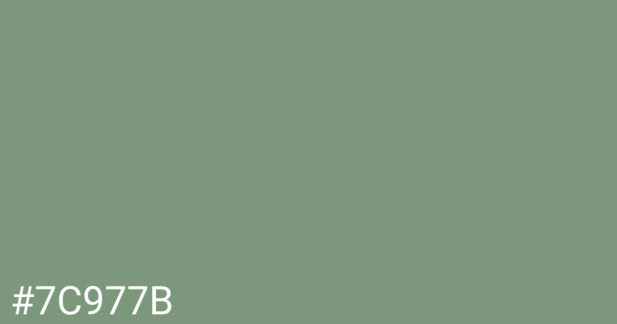 Hex color #7c977b graphic