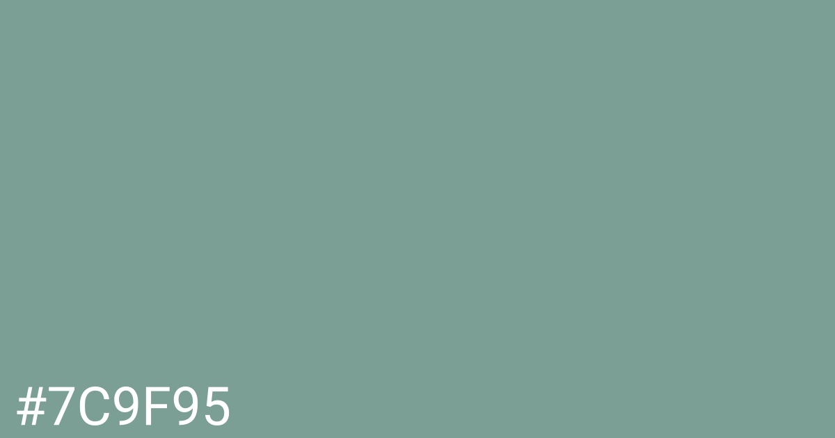 Hex color #7c9f95 graphic