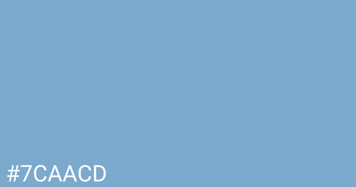 Hex color #7caacd graphic