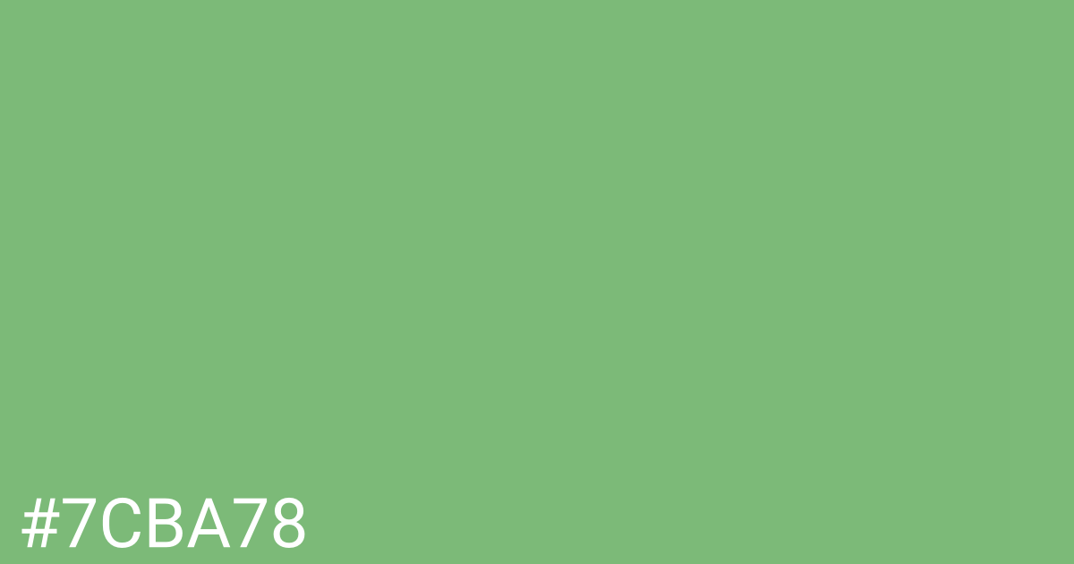 Hex color #7cba78 graphic