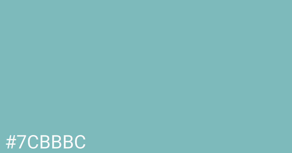Hex color #7cbbbc graphic