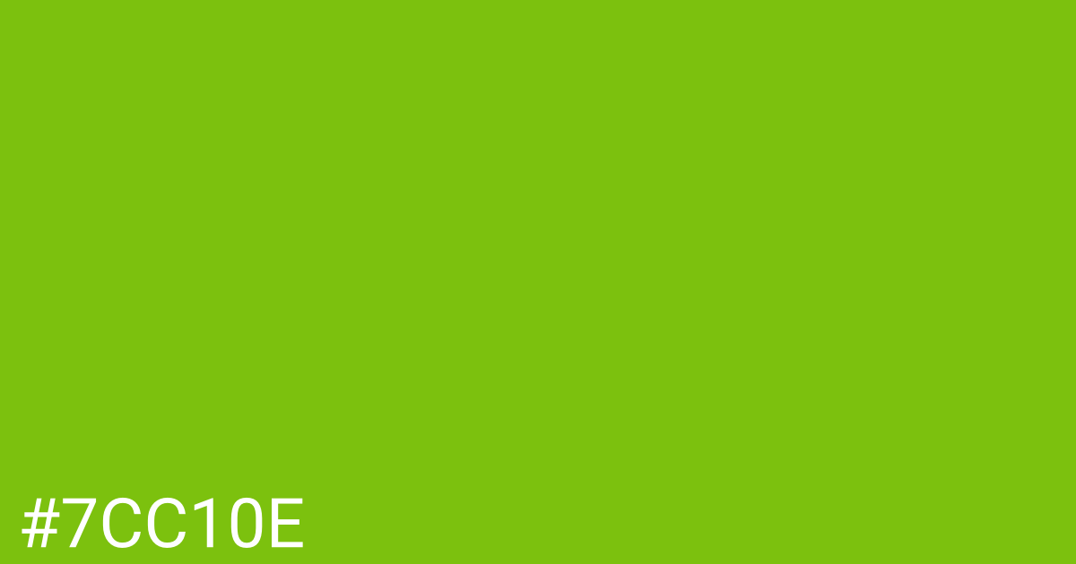 Hex color #7cc10e graphic