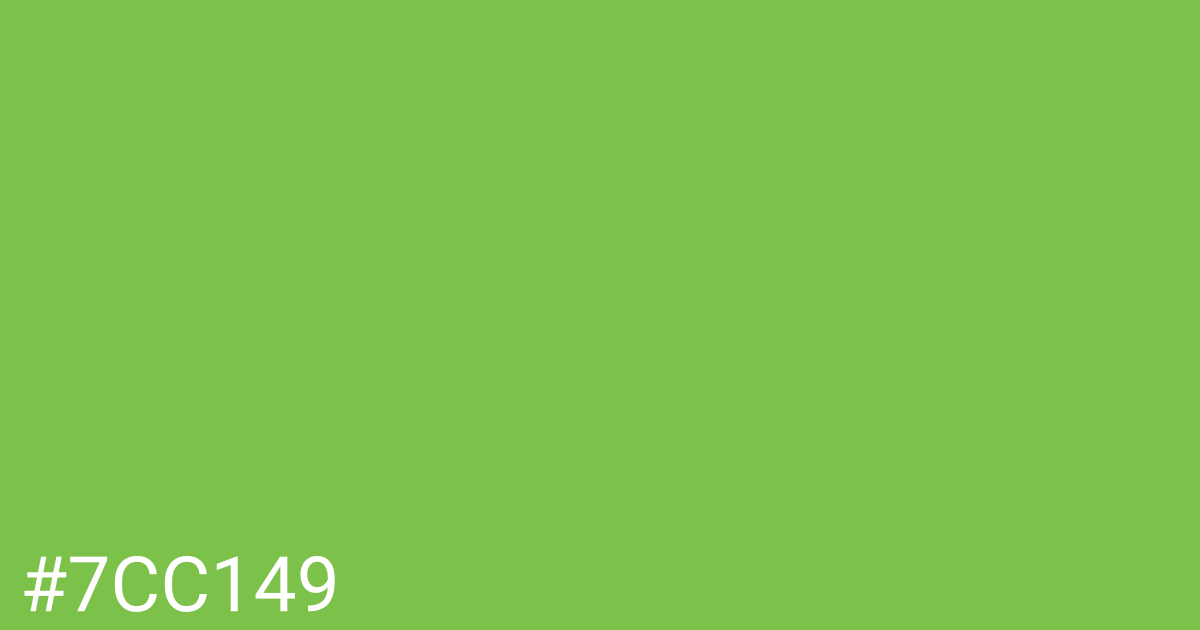 Hex color #7cc149 graphic