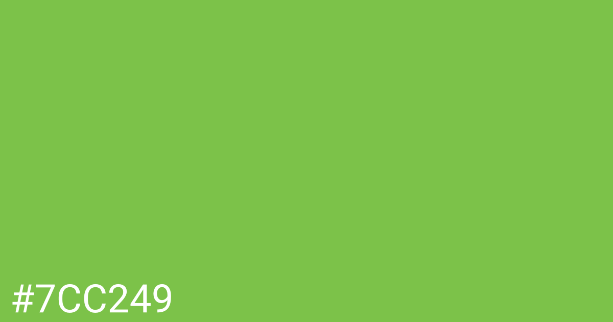 Hex color #7cc249 graphic