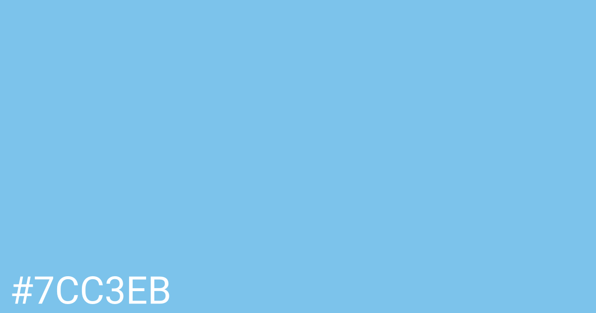 Hex color #7cc3eb graphic